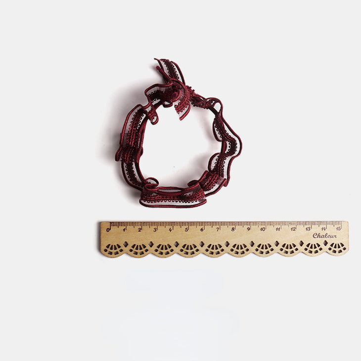 Elastic lace edge hair tie