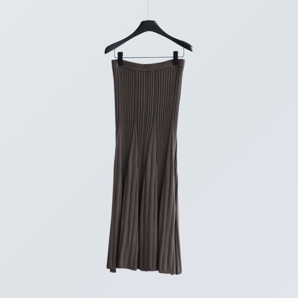 Ribbed Knit Wool Blend A-Line Dress| 7 Colors