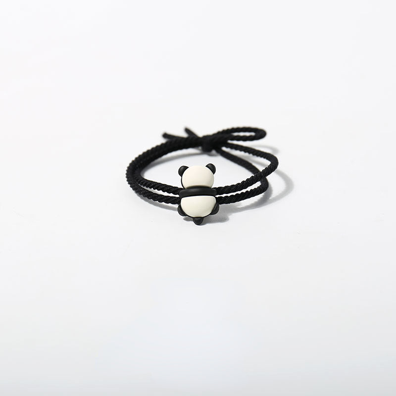 Elastic panda hair tie
