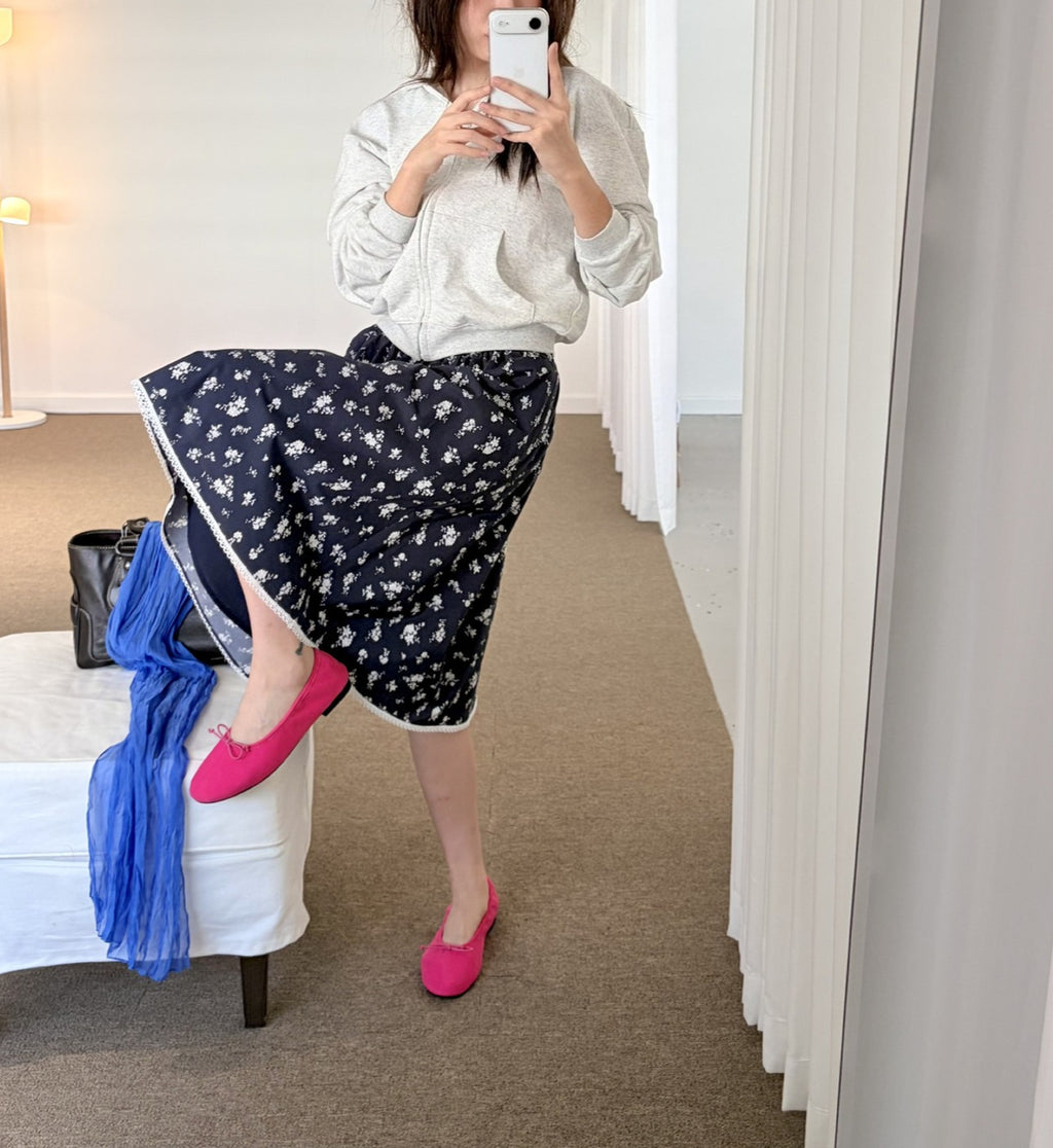 Ovina Ditsy Floral A-Line Skirt