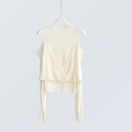 Layered Cold Shoulder Wool Knit Top | 6 Colors