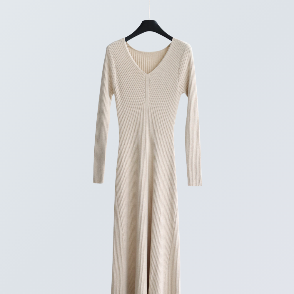 V-Neck Ribbed Knit Maxi Dress | 5 Colors