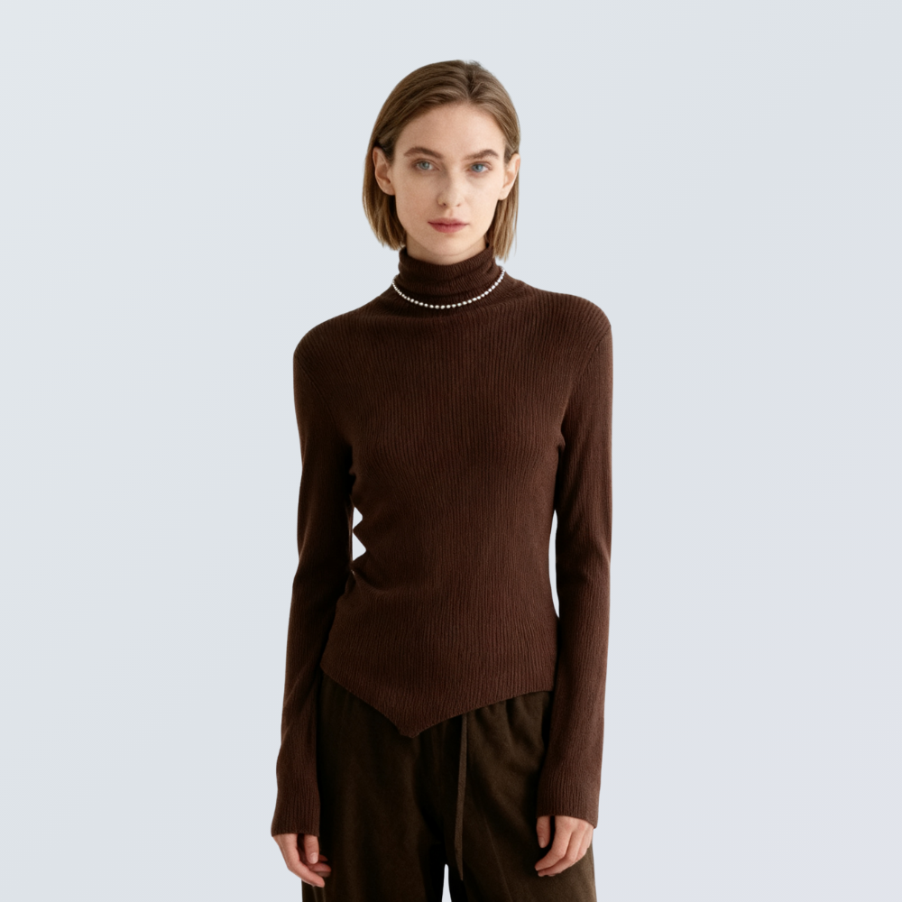 Thick Ribbed Wool Turtleneck Knit Top | 9 Colors