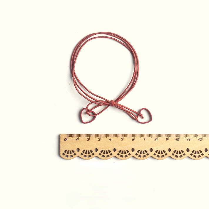 Elastic heart-shaped pendant hair tie