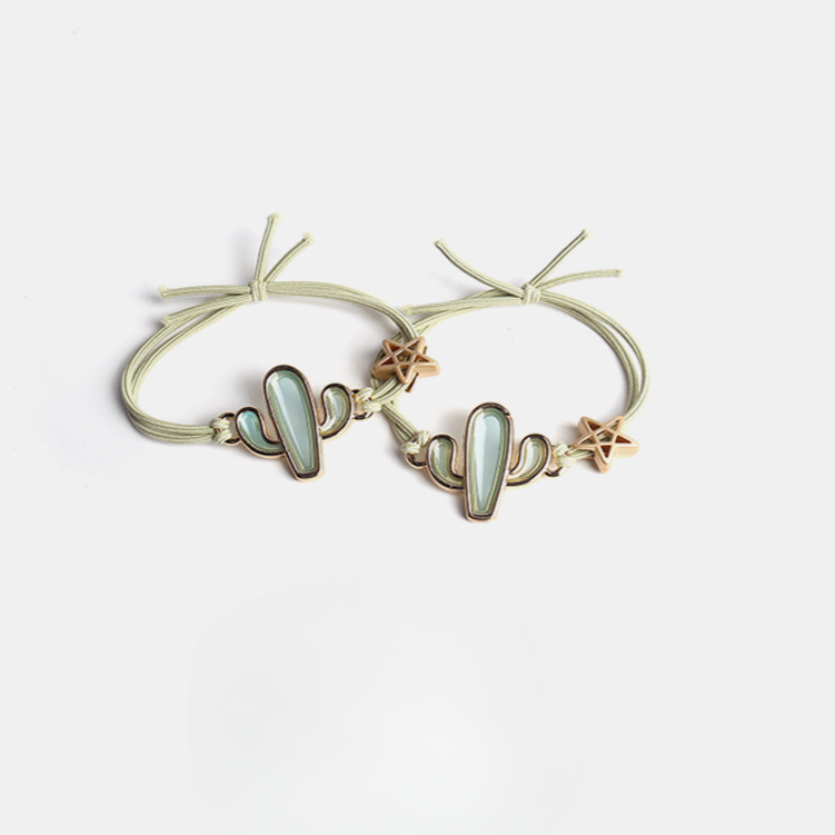 Cactus star double strand hair tie