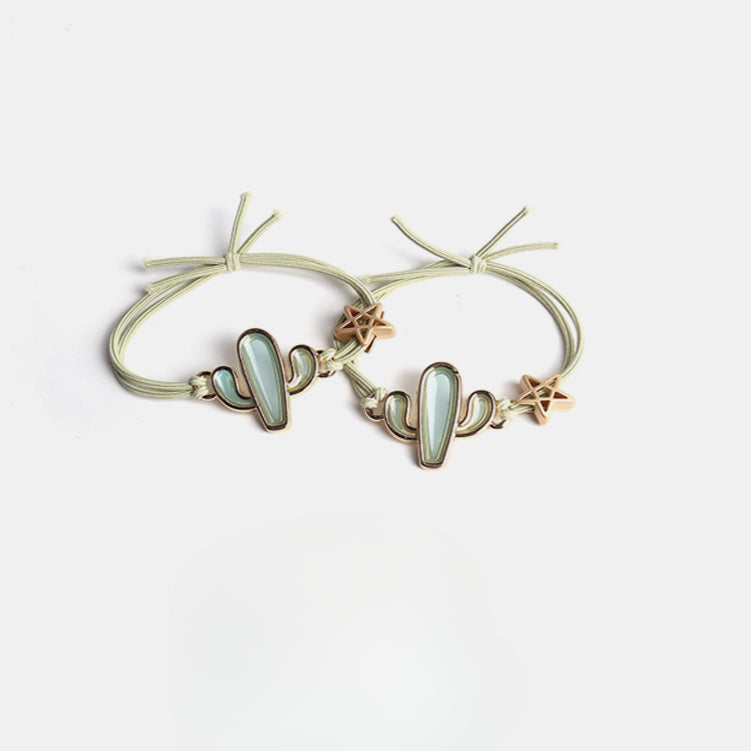 Cactus star double strand hair tie