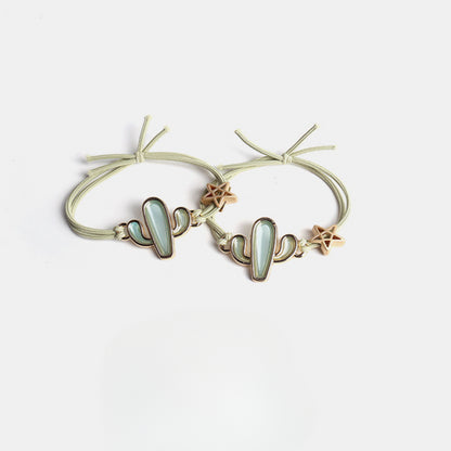 Cactus star double strand hair tie