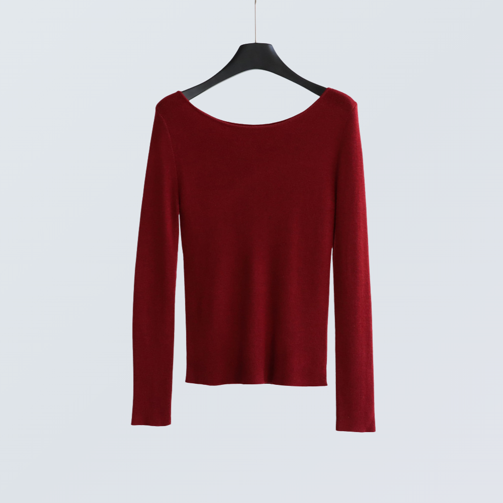 Boat Neck Wool-Blend Knit Top | 9 Colors