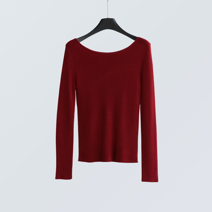 Boat Neck Wool-Blend Knit Top | 9 Colors