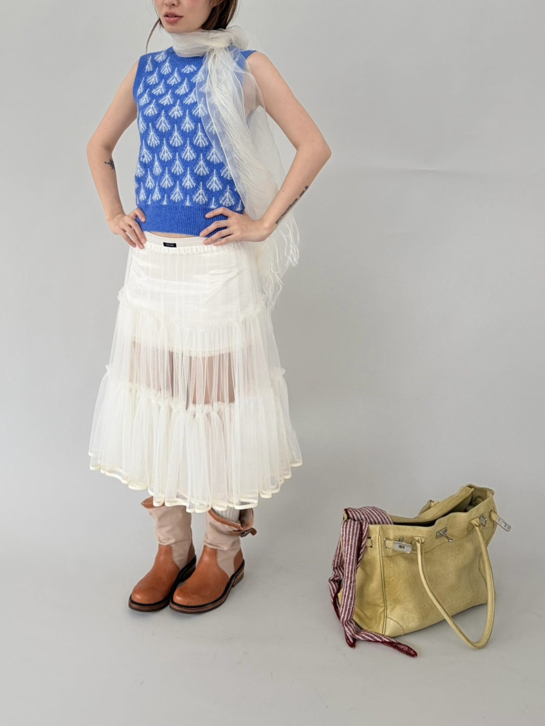 Ovina Sleeveless Knit Sweater Vest