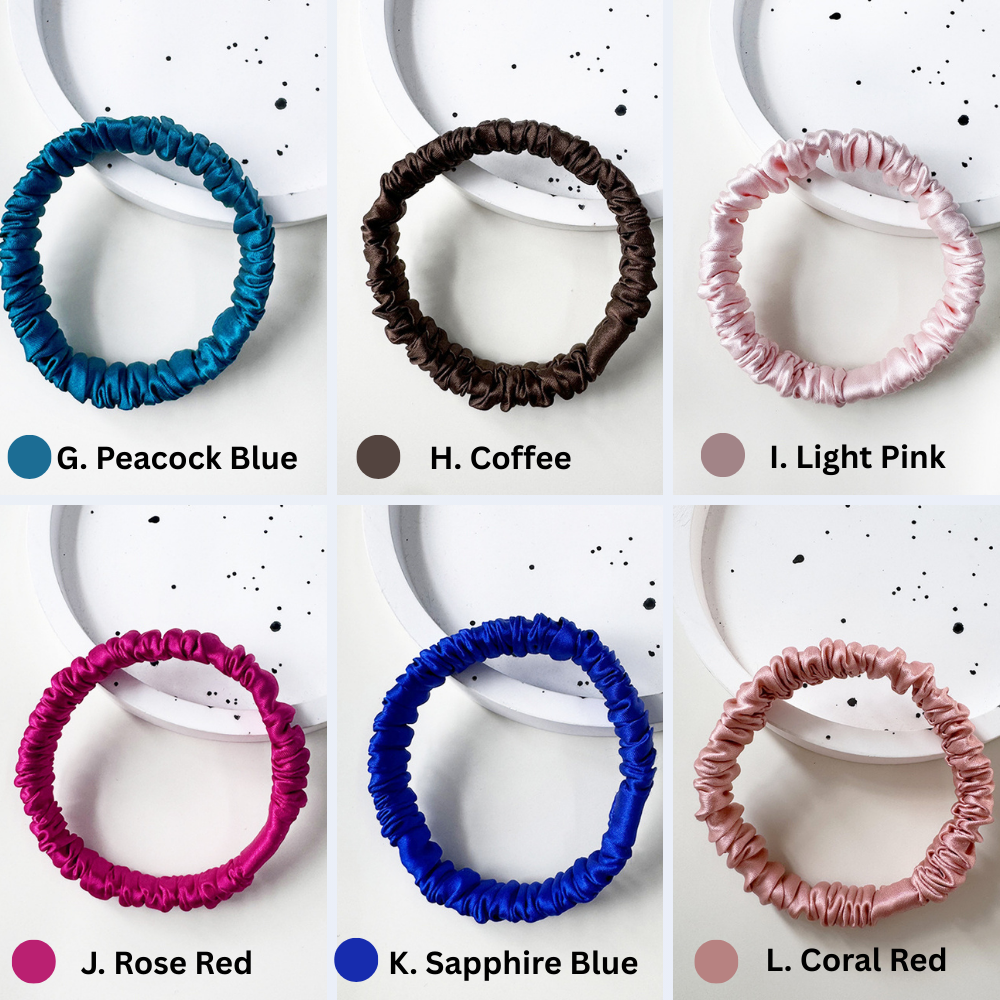 5-Piece 100% Silk Hair Tie Set