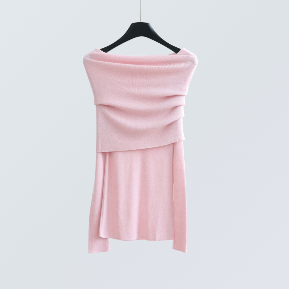 Off-Shoulder Wool-Blend Knit Top | 7 Colors