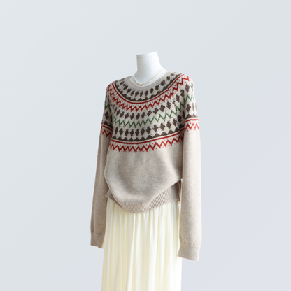 Fair Isle Wool-Blend Sweater  | 4 Colors
