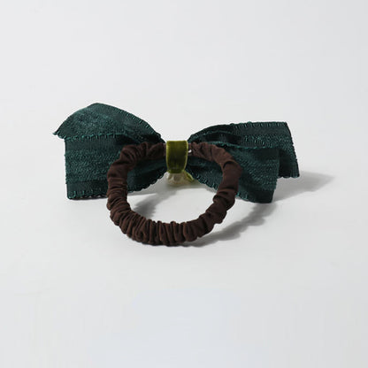 Elastic Bow bells flower hair tie