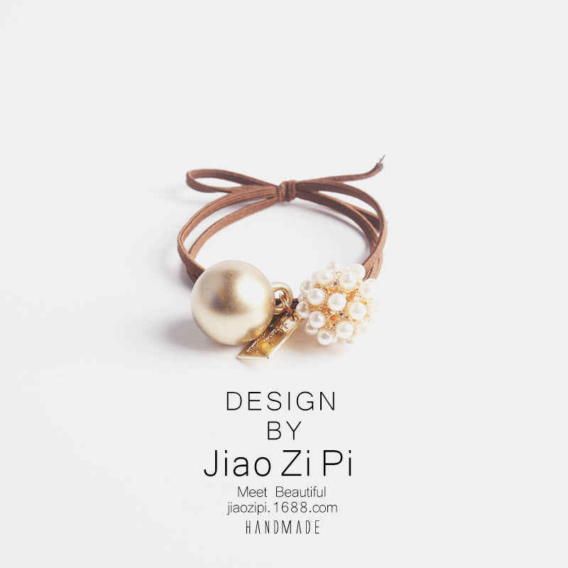 Pearl alloy elastic hair loop