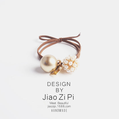 Pearl alloy elastic hair loop