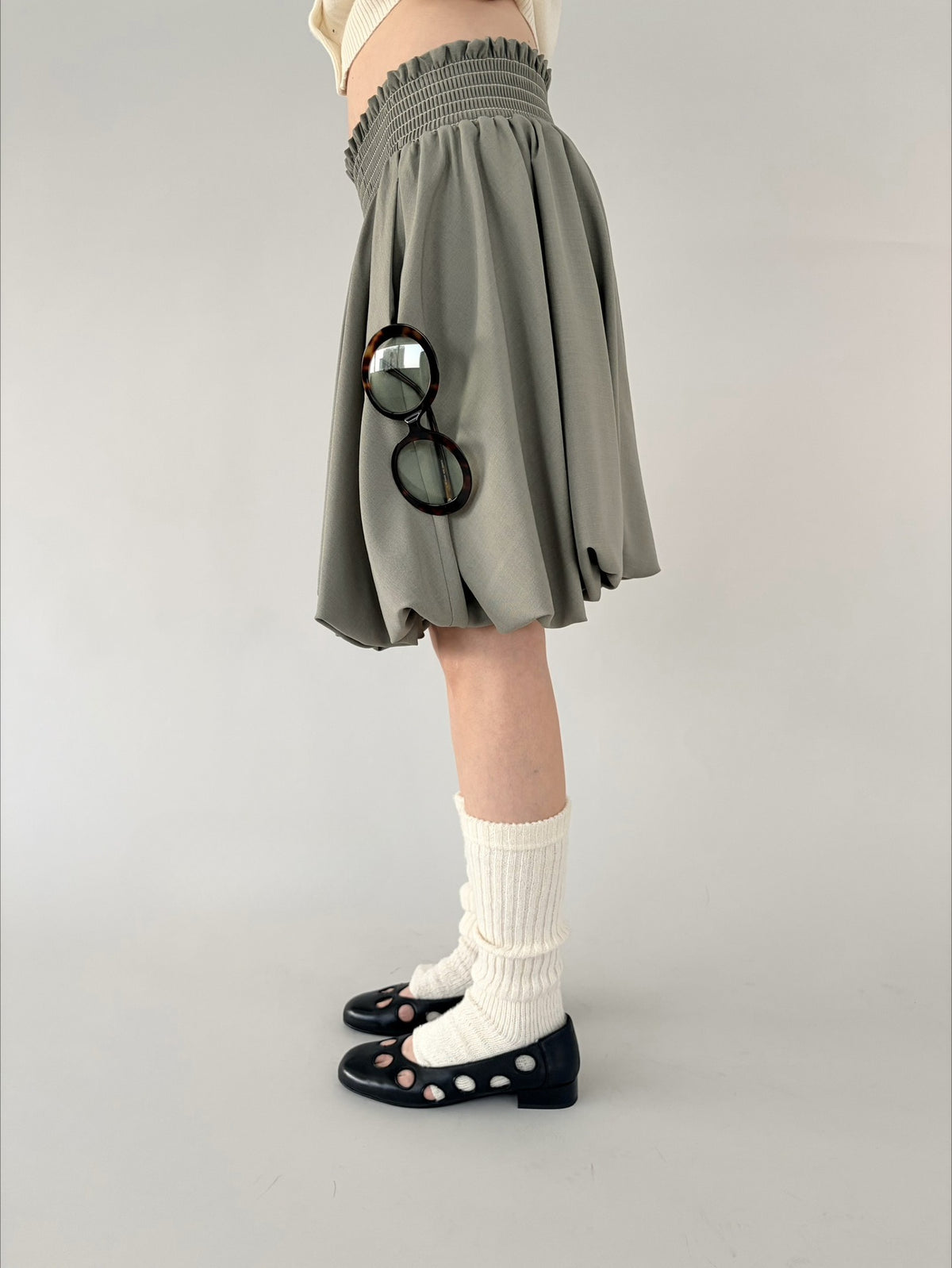 Ovina Bubble Hem Mini Skirt