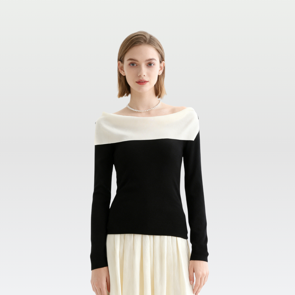 Wool-Blend Off-Shoulder Knit Top