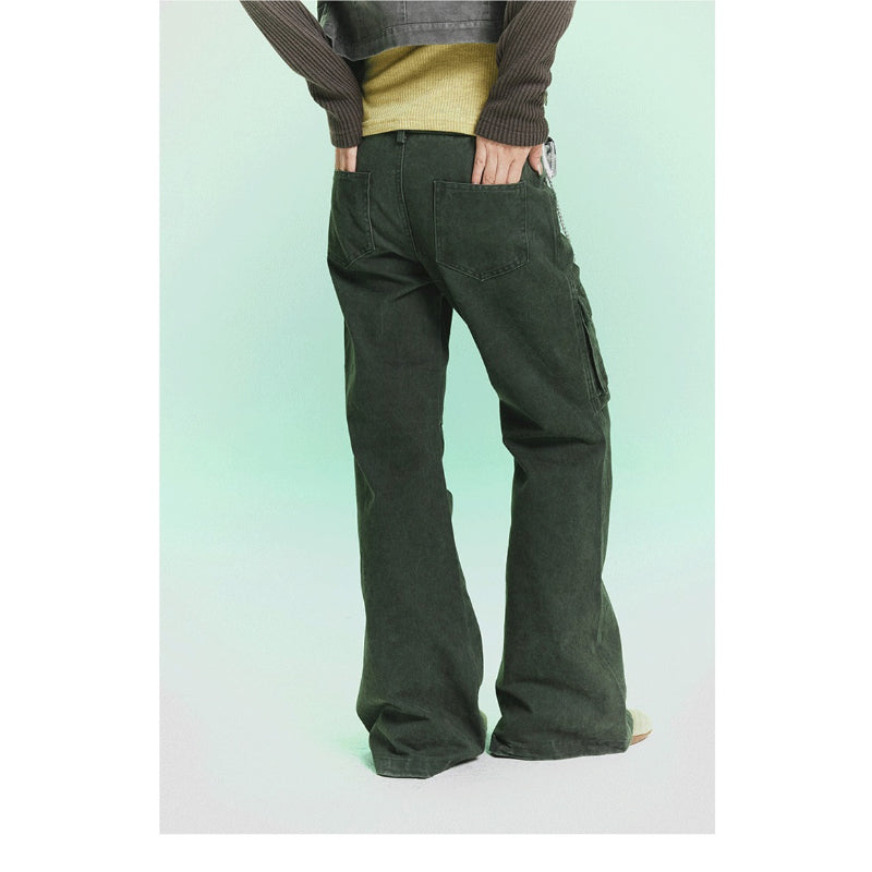 Pokiovo Multi Pocket Flared Cargo Pants