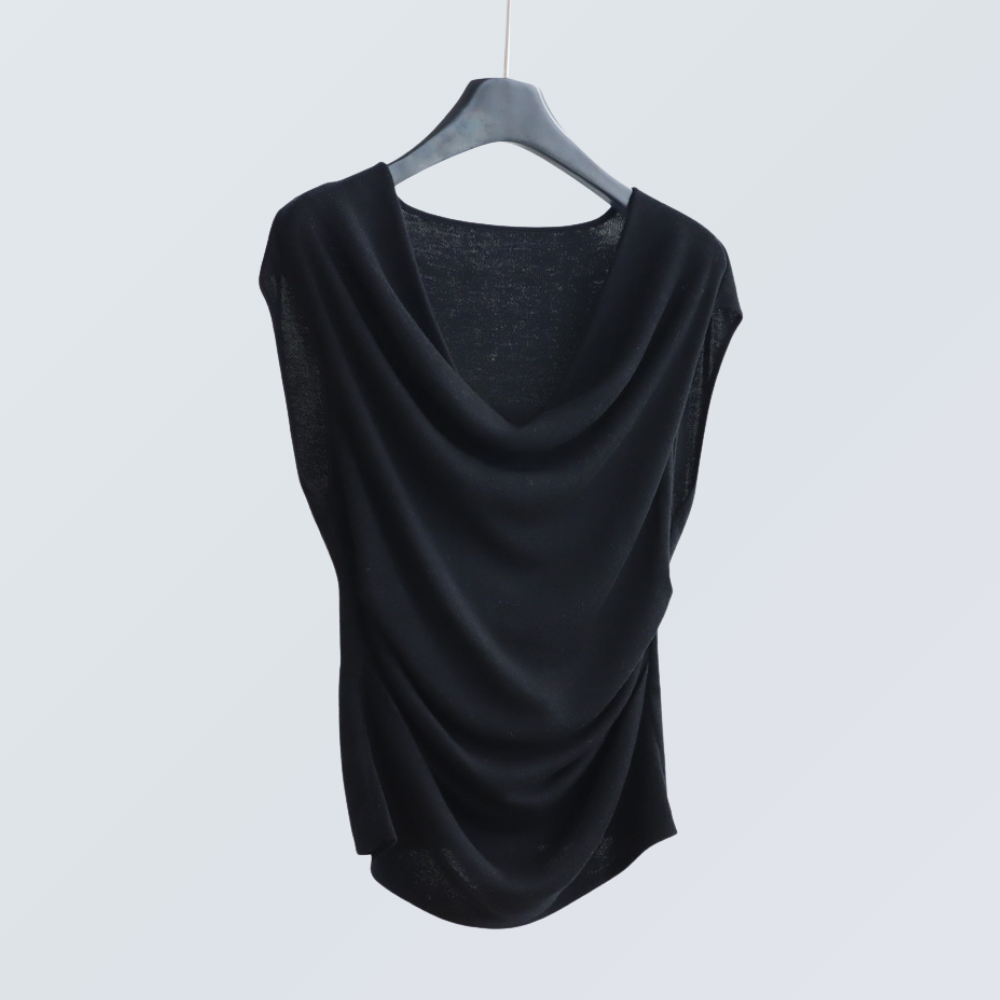 Draped Cowl Neck Lyocell Knit Tank | 5 Colors