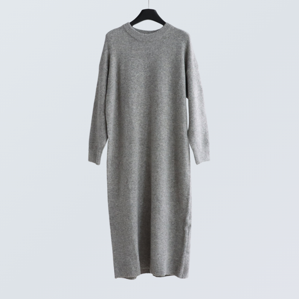 Round Neck Viscose-Blend Knit Maxi Dress | 4 Colors