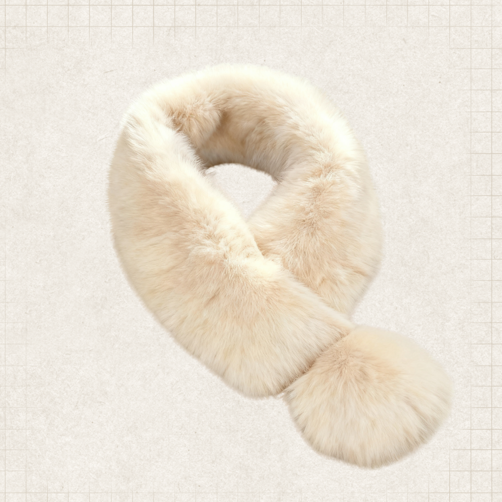 Reversible Fur Scarf with Magnetic Closure