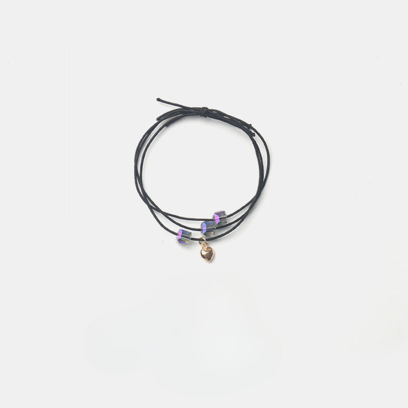 Starry sky three strand hair tie