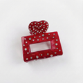 Rhinestone Heart Hair Claw Clip | Small