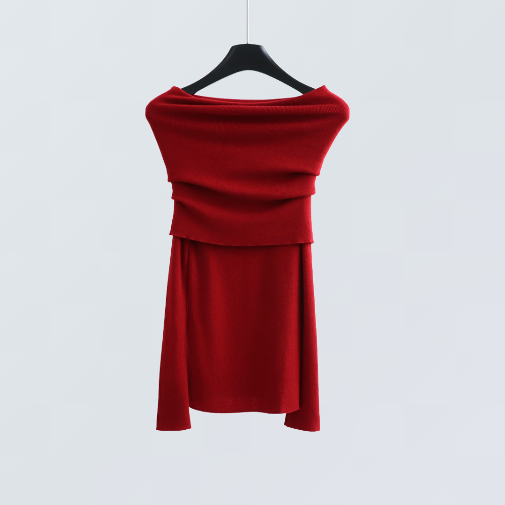 Off-Shoulder Wool-Blend Knit Top | 7 Colors