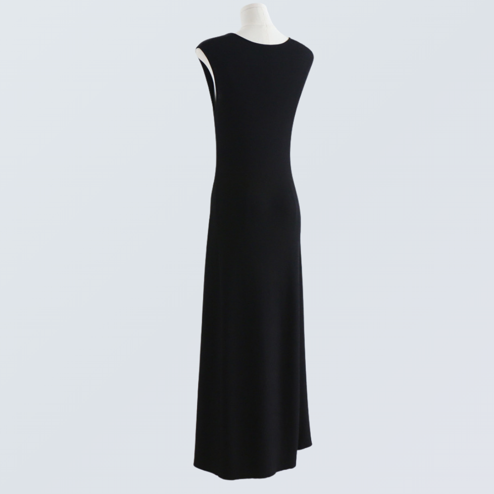 Slim Fit High-Waist U-Neck Dress