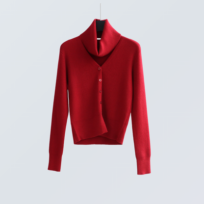 Detachable Collar Wool-Blend Cardigan | 5 Colors