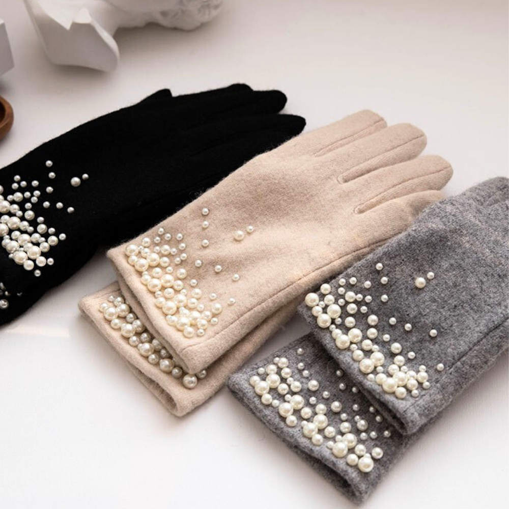 Pearl Wool Touchscreen Gloves