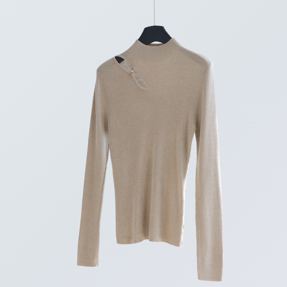 Keyhole Wool-Blend Knit Top | 8 Colors