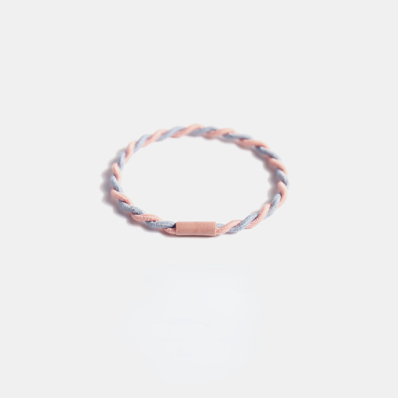 Colorful double strand hair tie