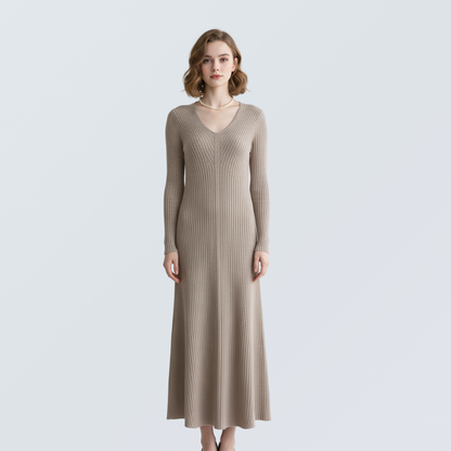 V-Neck Ribbed Knit Maxi Dress | 5 Colors