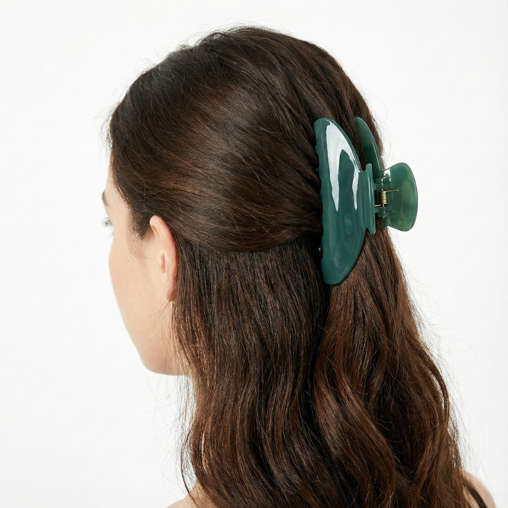 Matte Forest Green Hair Claw
