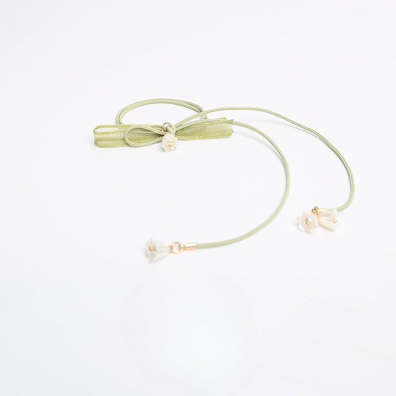 Elastic linglan flower hair tie