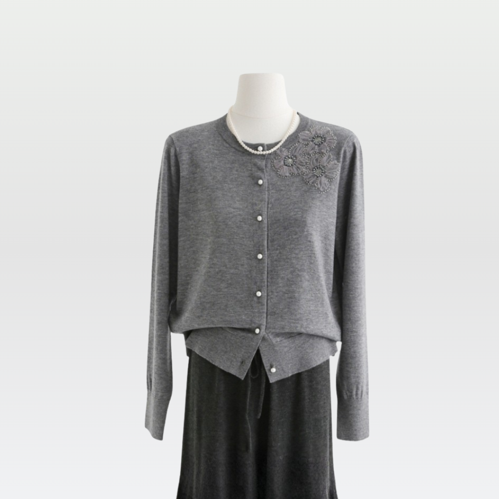 Wool & Silk Embroidered Cardigan