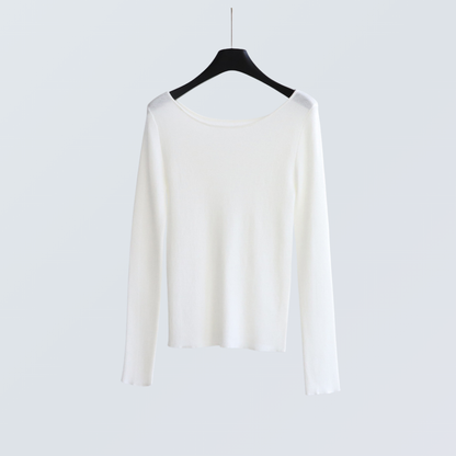 Boat Neck Wool-Blend Knit Top | 9 Colors
