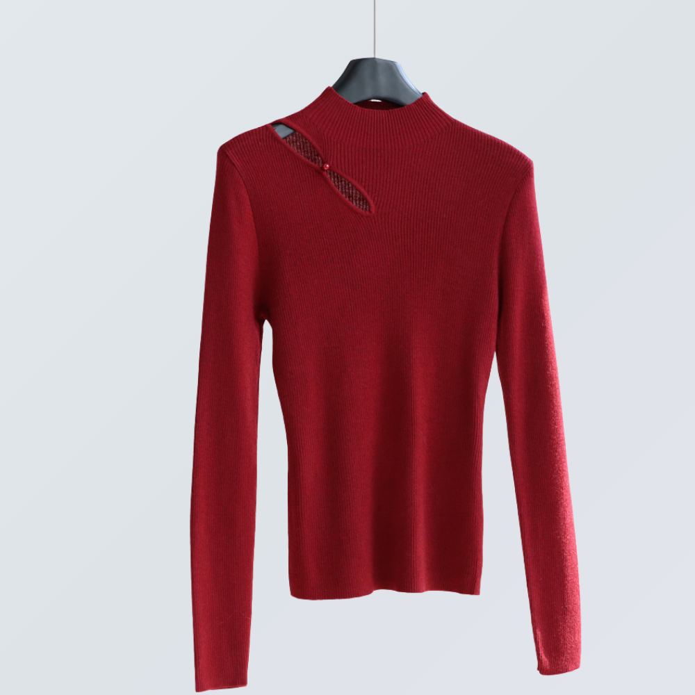 Keyhole Wool-Blend Knit Top | 8 Colors