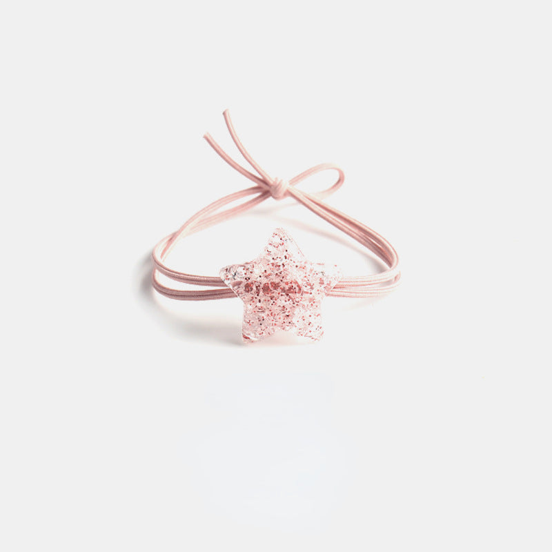 Cracked star decorated hair tie