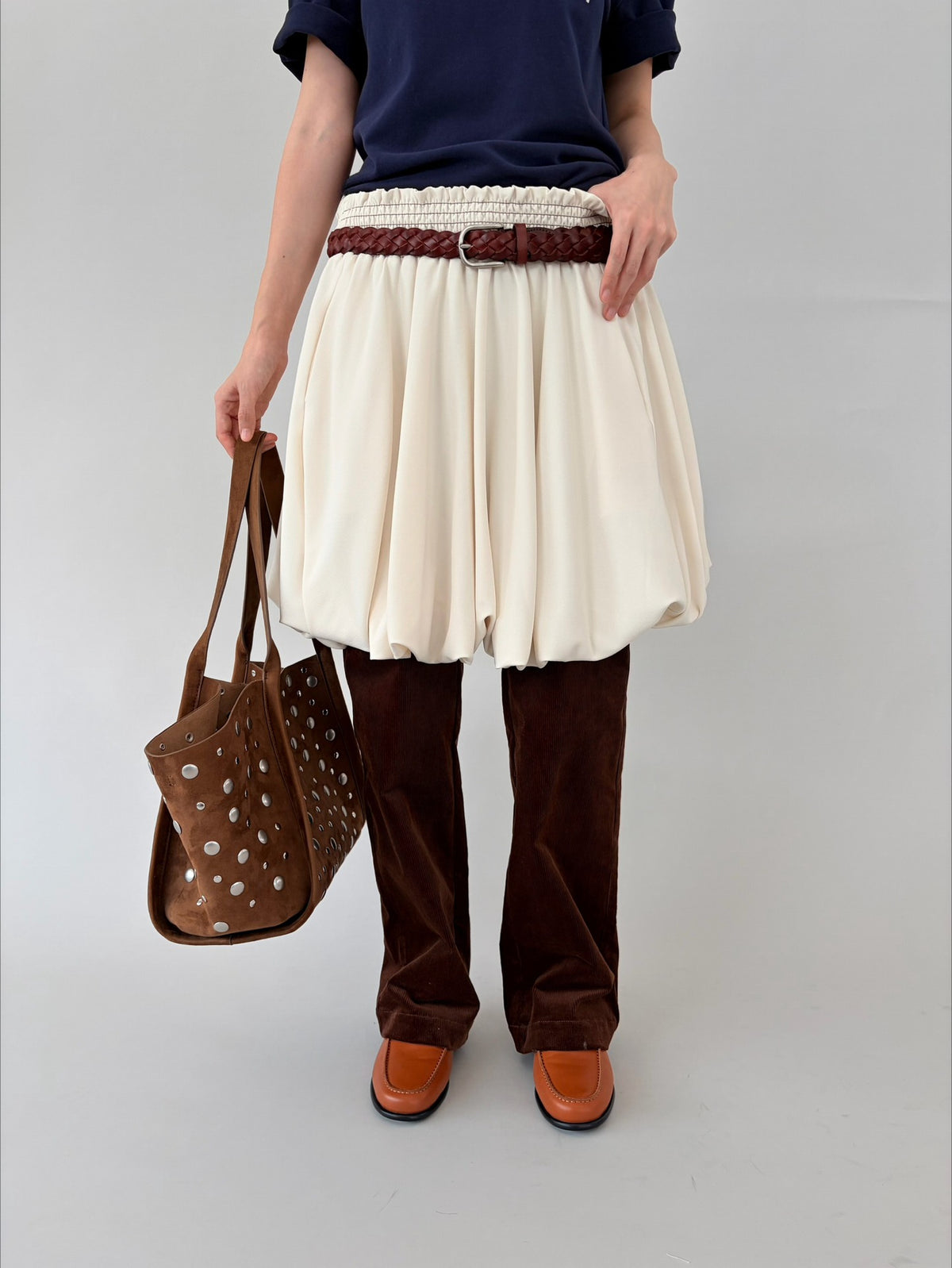 Ovina Bubble Hem Mini Skirt