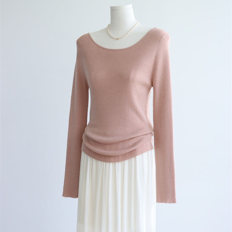Boat Neck Wool-Blend Knit Top | 9 Colors