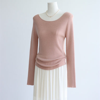 Boat Neck Wool-Blend Knit Top | 9 Colors