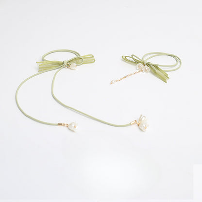 Elastic linglan flower hair tie
