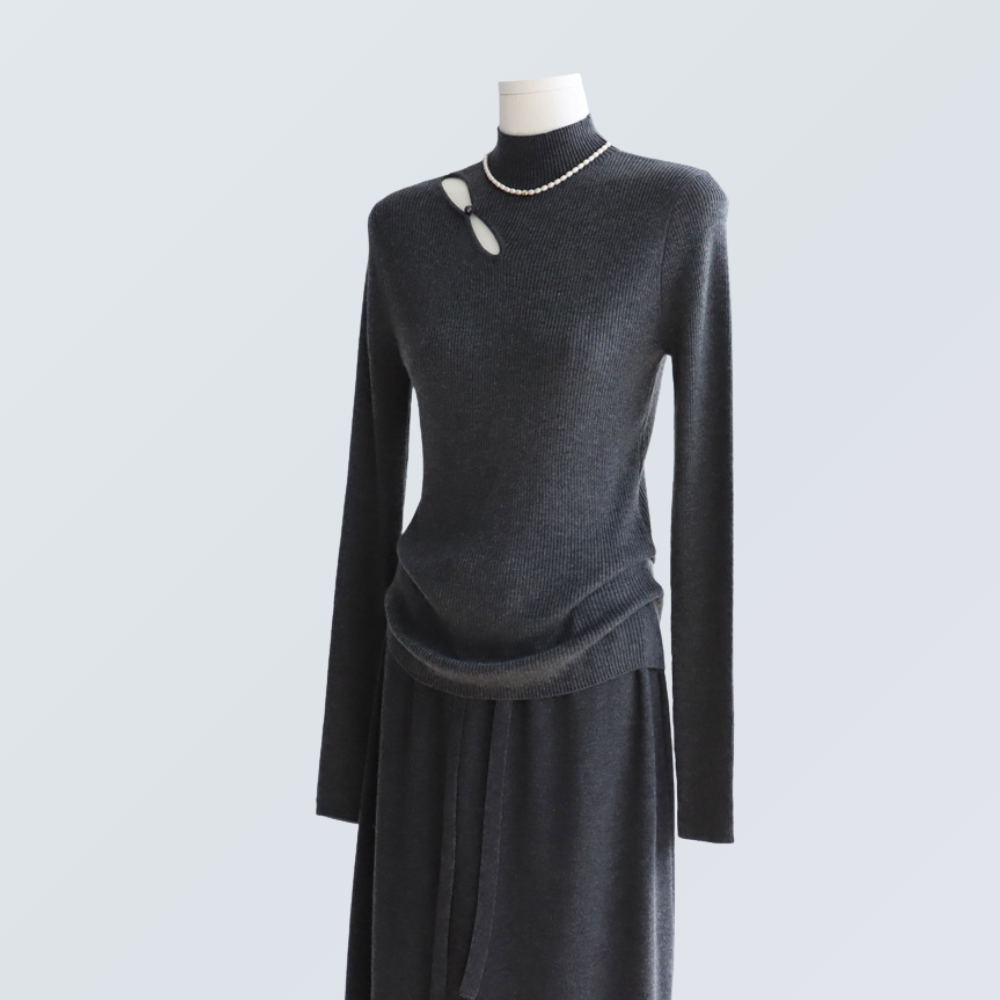 Keyhole Wool-Blend Knit Top | 8 Colors