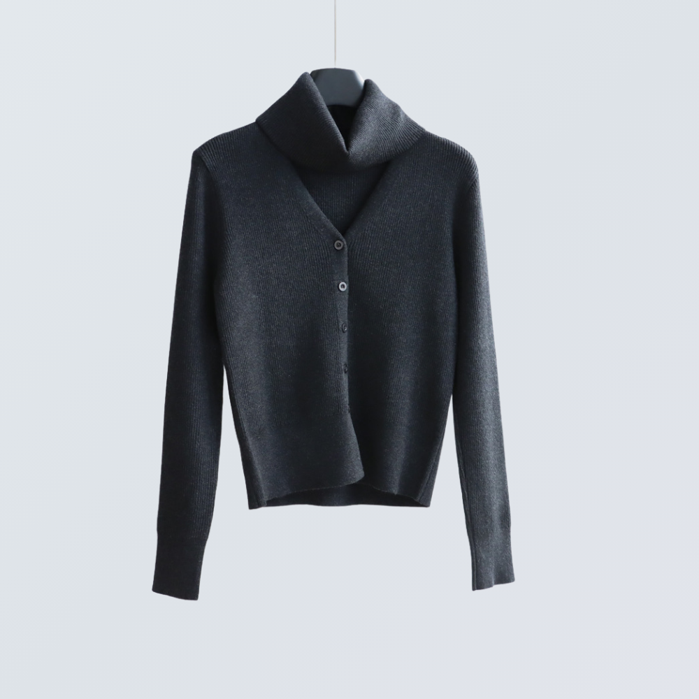 Detachable Collar Wool-Blend Cardigan | 5 Colors