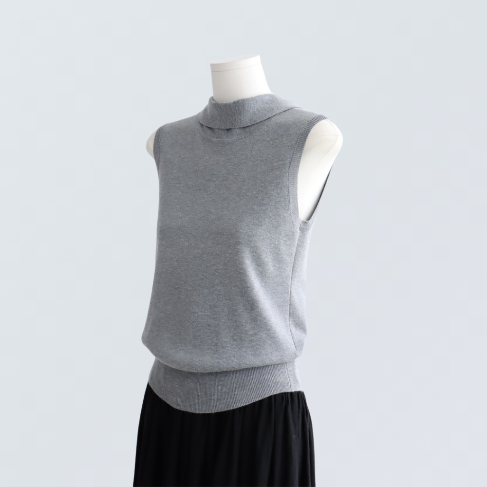 Wool Blend Tie-Neck Sleeveless Knit Top | 6 Colors