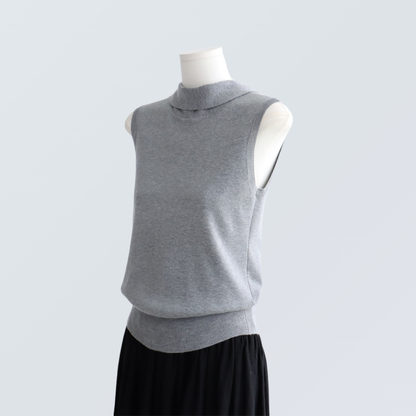 Wool Blend Tie-Neck Sleeveless Knit Top | 6 Colors