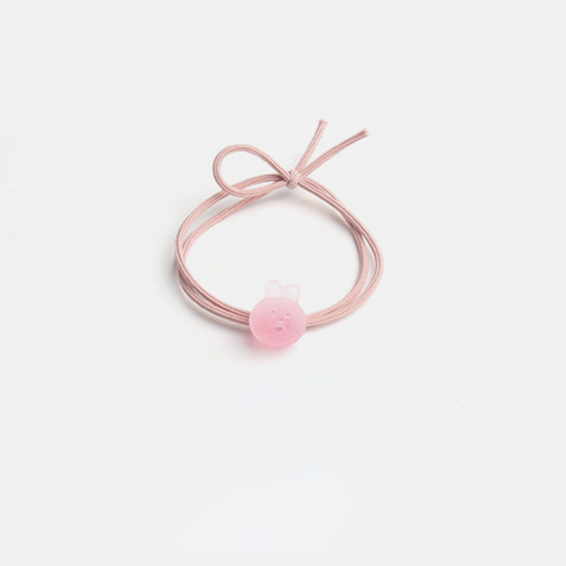 Elastic cute soft candy double strand hair tie
